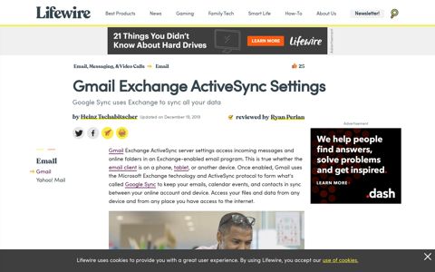 What Are the Gmail Exchange ActiveSync Settings? - Lifewire