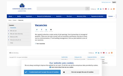 Vacancies - European Central Bank