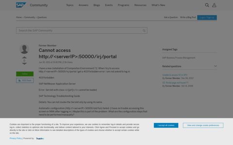 Cannot access http://<serverIP>:50000/irj/portal - SAP Q&A