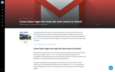 Como fazer login em mais de uma conta no Gmail - Canaltech
