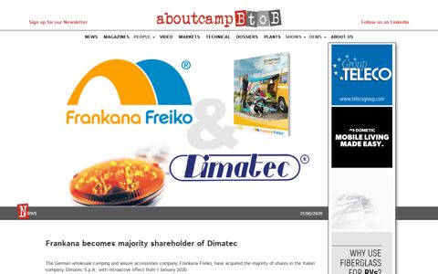 Frankana becomes majority shareholder of Dimatec ...