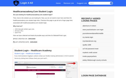 healthcareacademy.com student login - Official Login Page ...