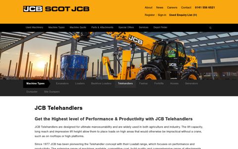 JCB Telehandlers | JCB Loadalls | Scot JCB