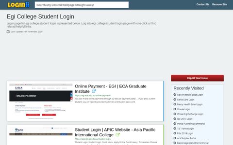 Egi College Student Login - Loginii.com