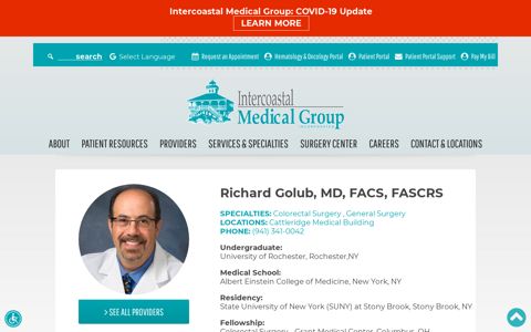 Richard W. Golub, MD, FACS, FASCRS - Intercoastal Medical ...