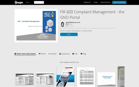 FIR â€“ Complaint Management - the GNO Portal - Yumpu