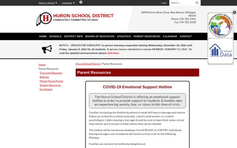 Parent Resources - Huron School District