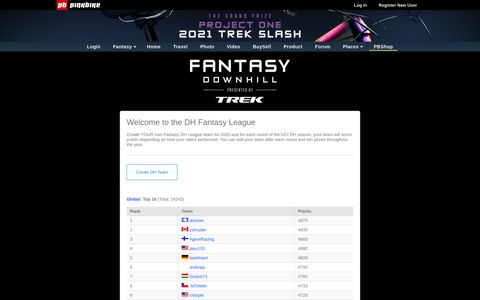 Homepage - DH Fantasy - Pinkbike