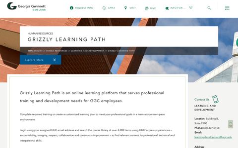 Grizzly Learning Path | Georgia Gwinnett College