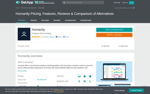 Humanity Pricing, Features, Reviews & Comparison of ...