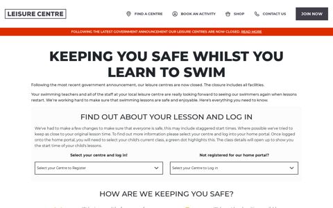 back to swimming lessons - LeisureCentre.com