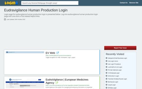 Eudravigilance Human Production Login | Accedi ...