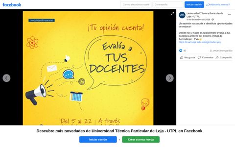 Universidad Técnica Particular de Loja - UTPL - Facebook