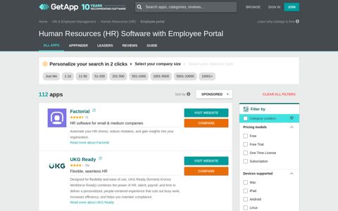 Human Resources (HR) Software with Employee Portal | GetApp