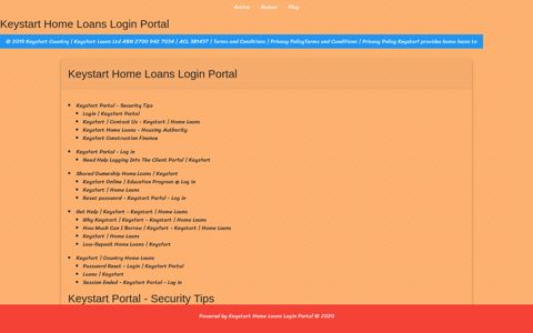 Keystart Home Loans Login Portal - Active