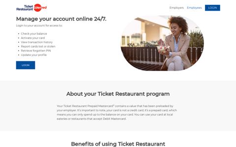 Employees - Ticket Restaurant Account Support for Employees