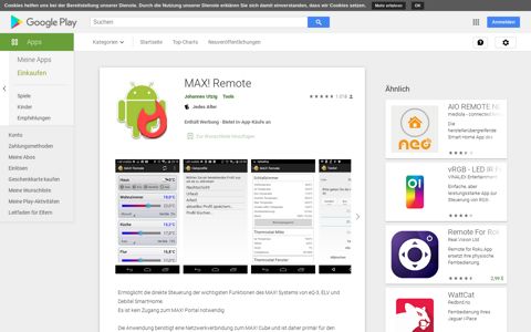 MAX! Remote – Apps bei Google Play