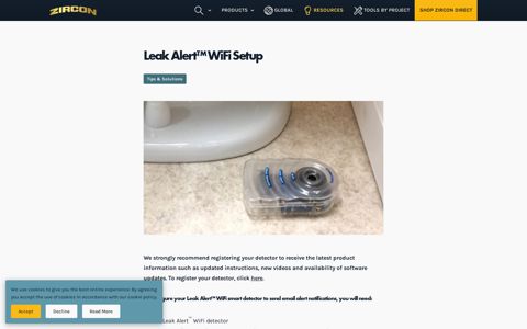 Leak Alert™ WiFi Setup – Zircon Corporation