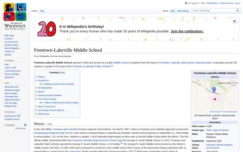 Freetown-Lakeville Middle School - Wikipedia