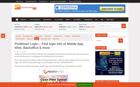 Profitmart Login - Find login details of Trading App, Bacoffice ...