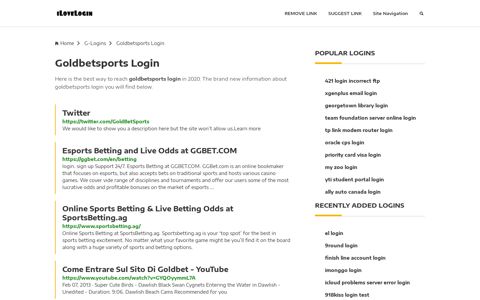 Goldbetsports Login ❤️ One Click Access - iLoveLogin