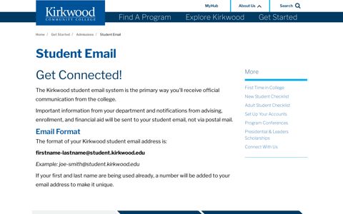 Student Email | Kirkwood Community College | Cedar Rapids ...
