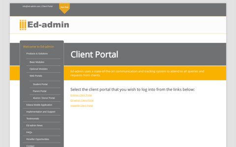 Client Portal | Ed-admin - Ed-admin