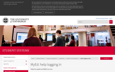 MyEd: help logging in | The University of Edinburgh