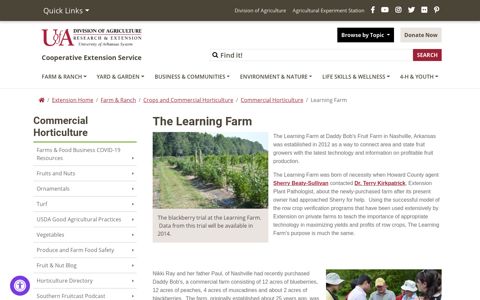 Arkansas Learning Farm | Applying Research to Maximize ...
