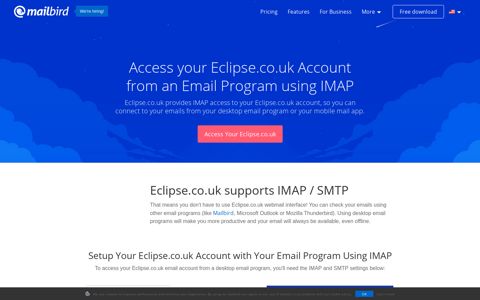 Access your Eclipse.co.uk email with IMAP - December 2020