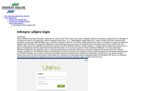 Infosync ultipro login - linkpc.net