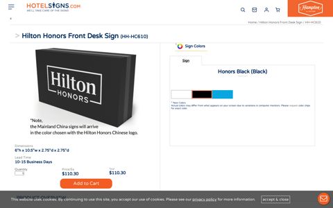 Hampton Sign Store by HOTELSIGNS.com | hilton honors ...