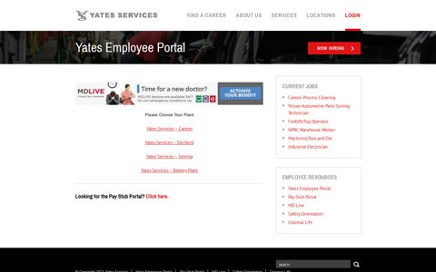 Yates Employee Portal » Yates Services Nissan | Jobs in ...