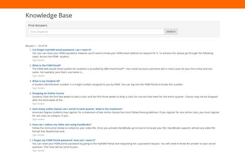 Knowledge Base - Support Portal Disabled