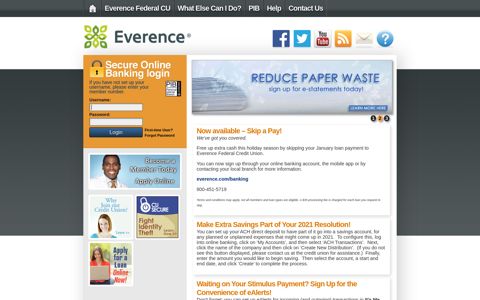 Everence Federal CU Online Banking Community