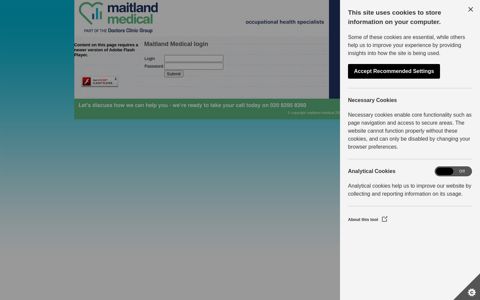 UK Occupational Health Service: Login - Maitland Medical