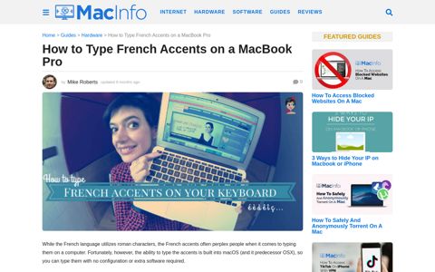 How to Type French Accents on a MacBook Pro - MacInfo