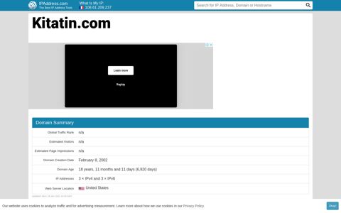 ▷ Kitatin.com Website statistics and traffic analysis | Kitatin