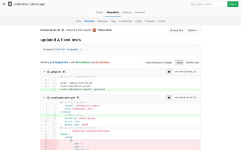 updated & fixed tests (89c9a125) · Commits · codename ...