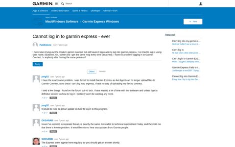 Cannot log in to garmin express - ever - Garmin Forums