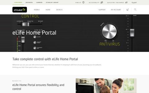 eLife home portal - Etisalat UAE