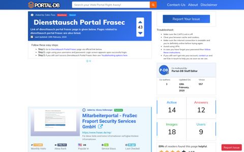 Diensttausch Portal Frasec - Portal-DB.live