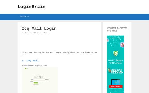 icq mail login - LoginBrain