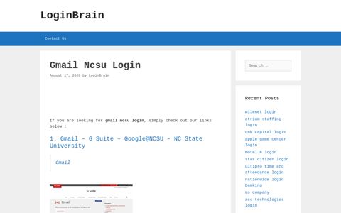 gmail ncsu login - LoginBrain