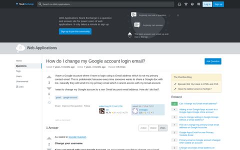 How do I change my Google account login email? - Web ...
