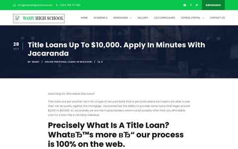 Title Loans Up To $10,000. Apply In Minutes With Jacaranda ...