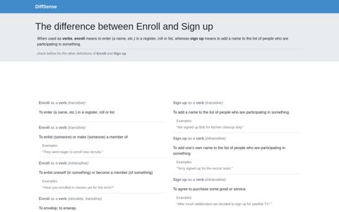 Enroll vs sign up: what is the difference? - DiffSense
