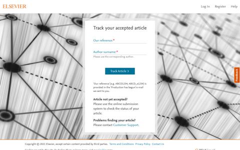 Article tracking homepage - Elsevier