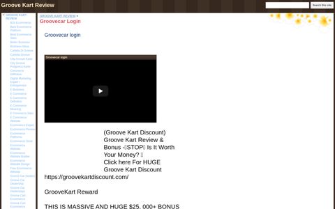 Groovecar Login - Groove Kart Review - Google Sites