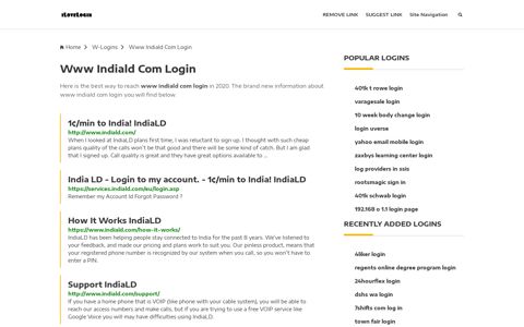 Www Indiald Com Login ❤️ One Click Access - iLoveLogin